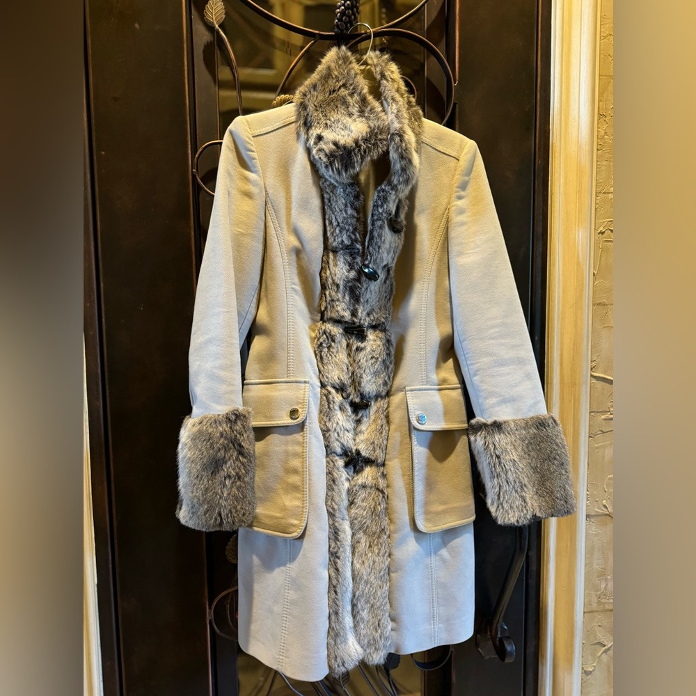 Karen Millen's fur coat